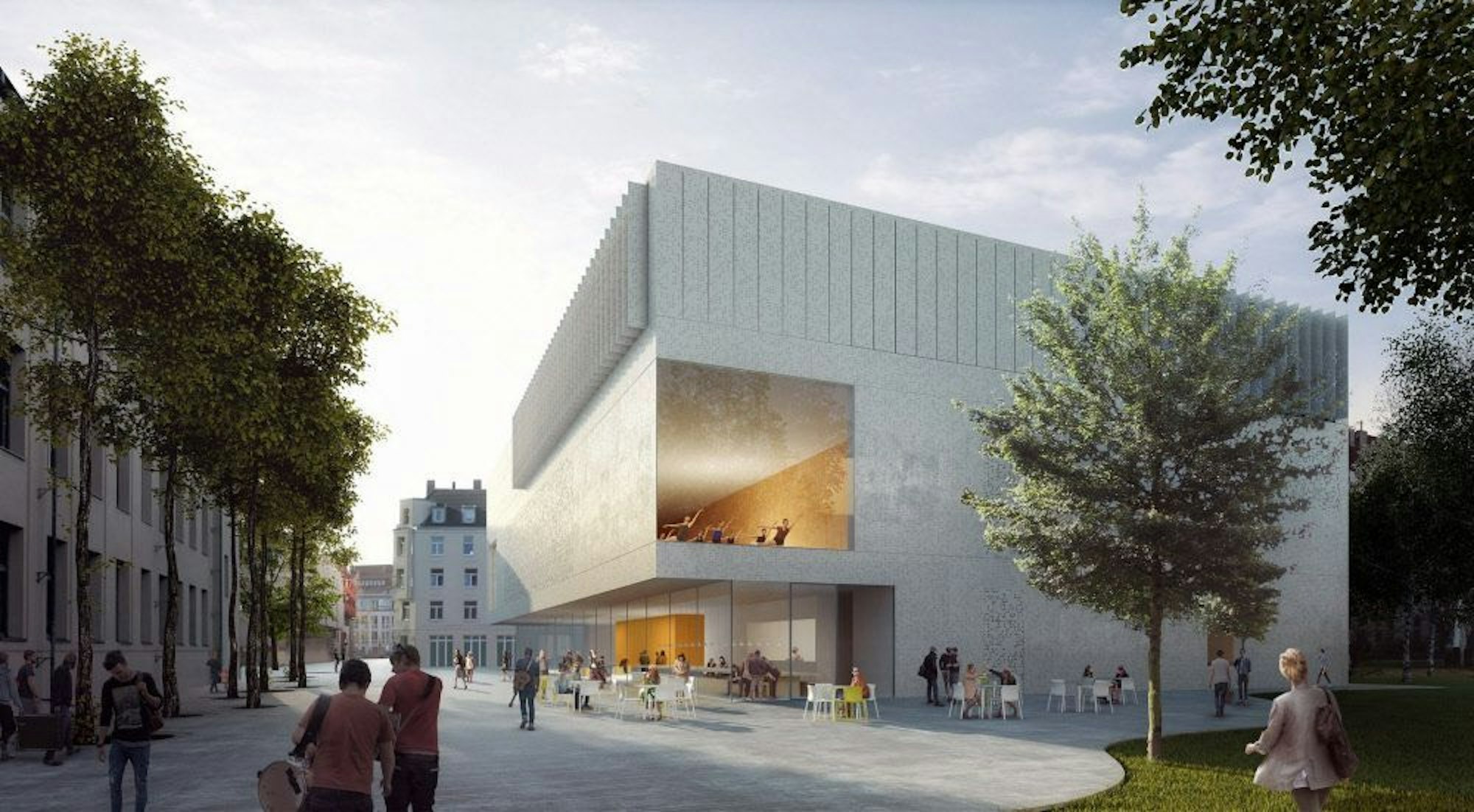 Visualisierung Anbau Kölner Musikschule HPP Architekten