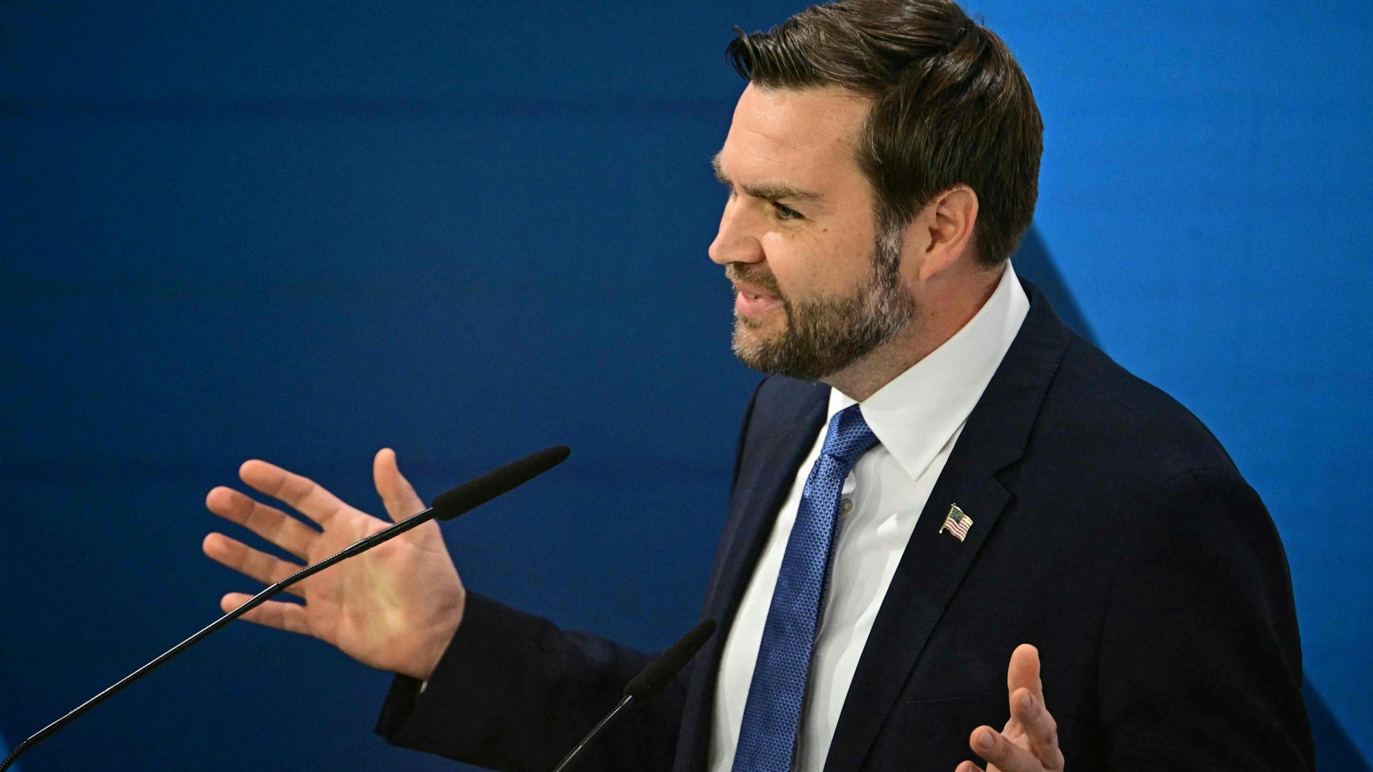 US-Vizepräsident J.D. Vance spricht auf der 61. Münchner Sicherheitskonferenz (MSC) in München.