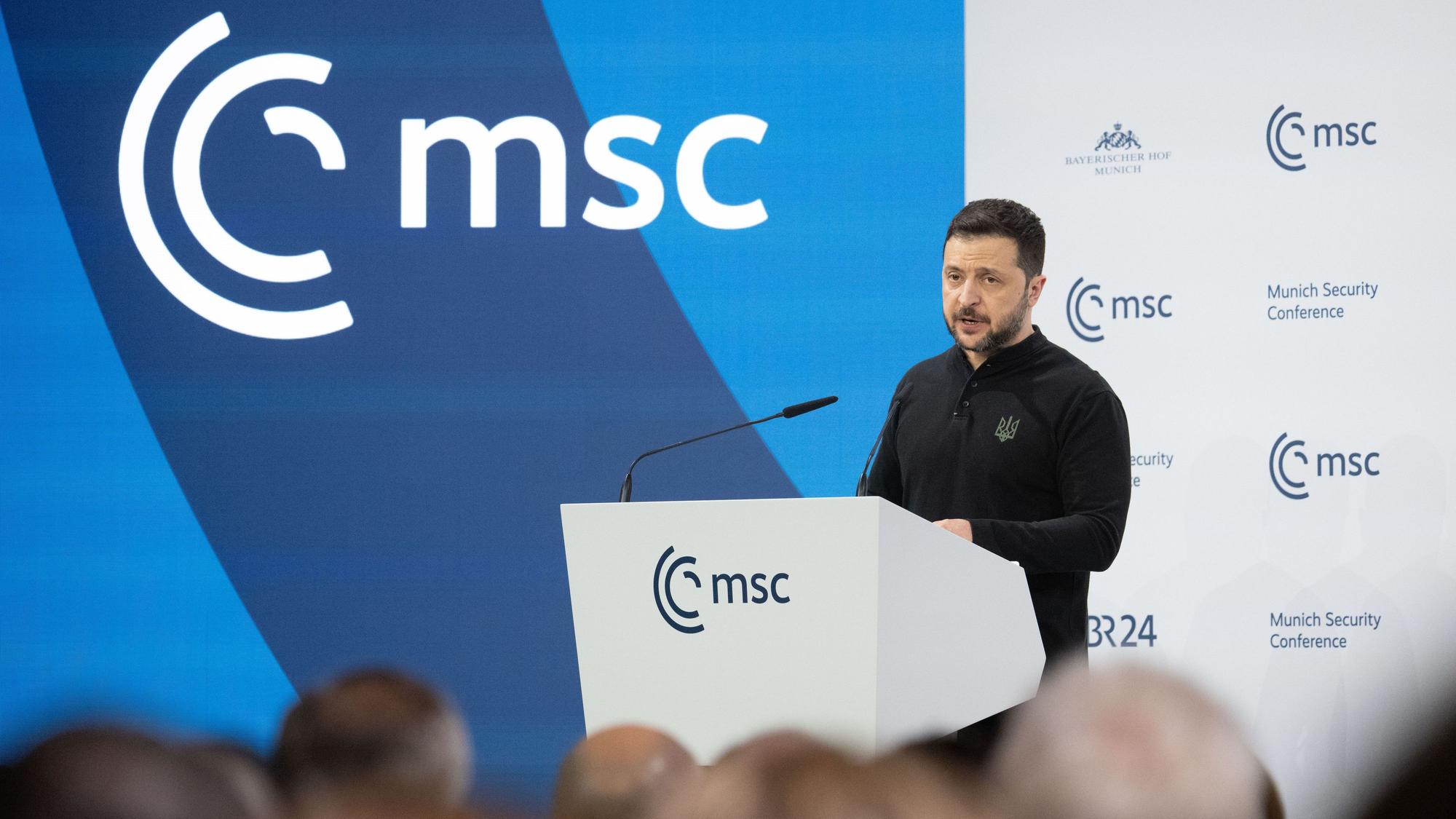 Wolodymyr Selenskyj, Präsident der Ukraine, spricht während der 61. Münchner Sicherheitskonferenz.