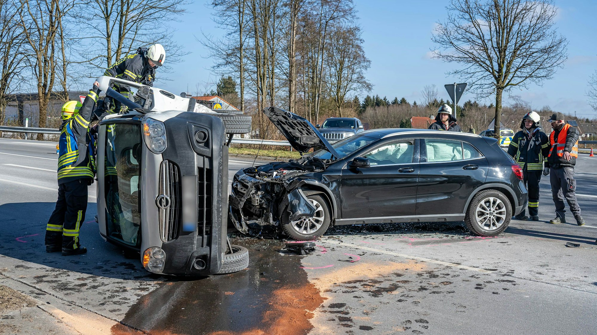Der Autofahrer konnte die Kollision nicht mehr verhindern.