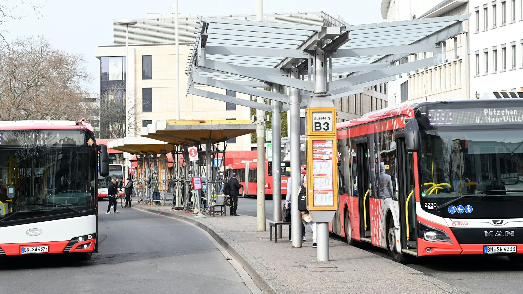 Der Zentrale Busbahnhof in Bonn.
