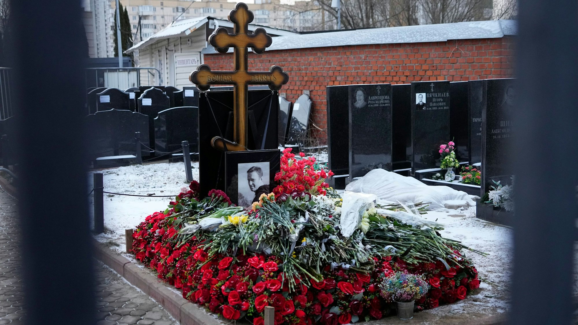 Das Grab des russischen Oppositionsführers Alexej Nawalny.