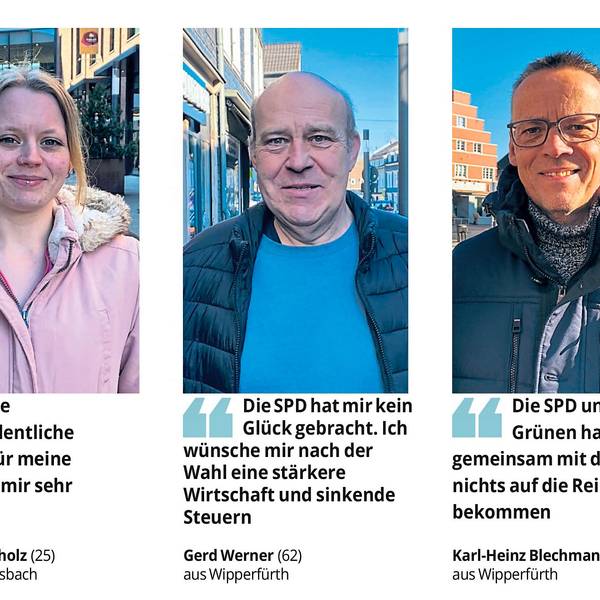 Diese Oberbergerinnen und Oberberger haben wir in Waldbröl, Gummersbach und Wipperfürth zur anstehenden Bundestagswahl befragt.