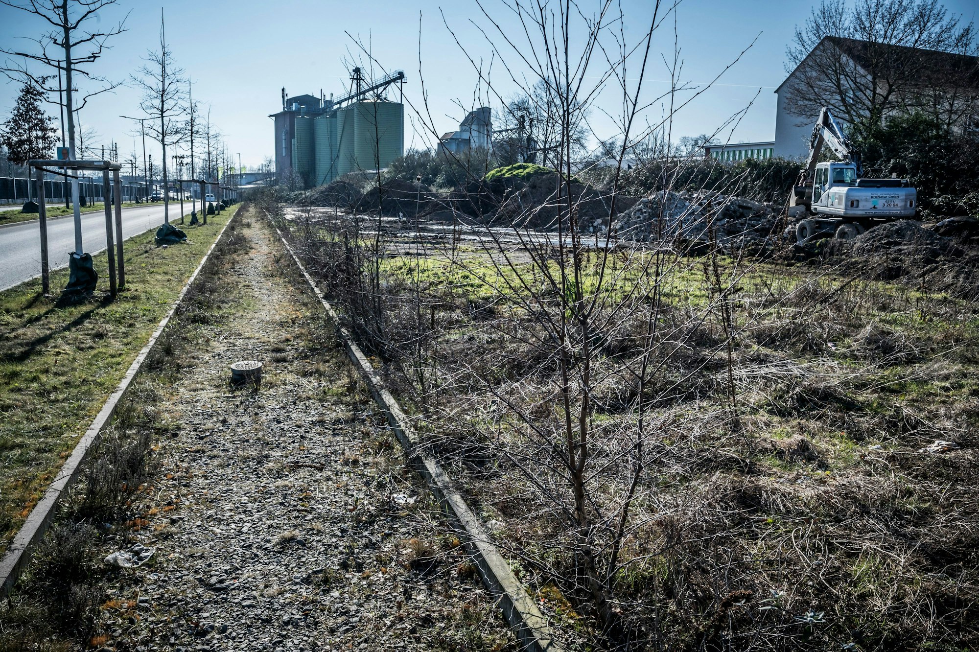 Der Standort für die Interimswache in Opladen am südlichen Zipfel der Bahnstadt-West neben der Europaallee