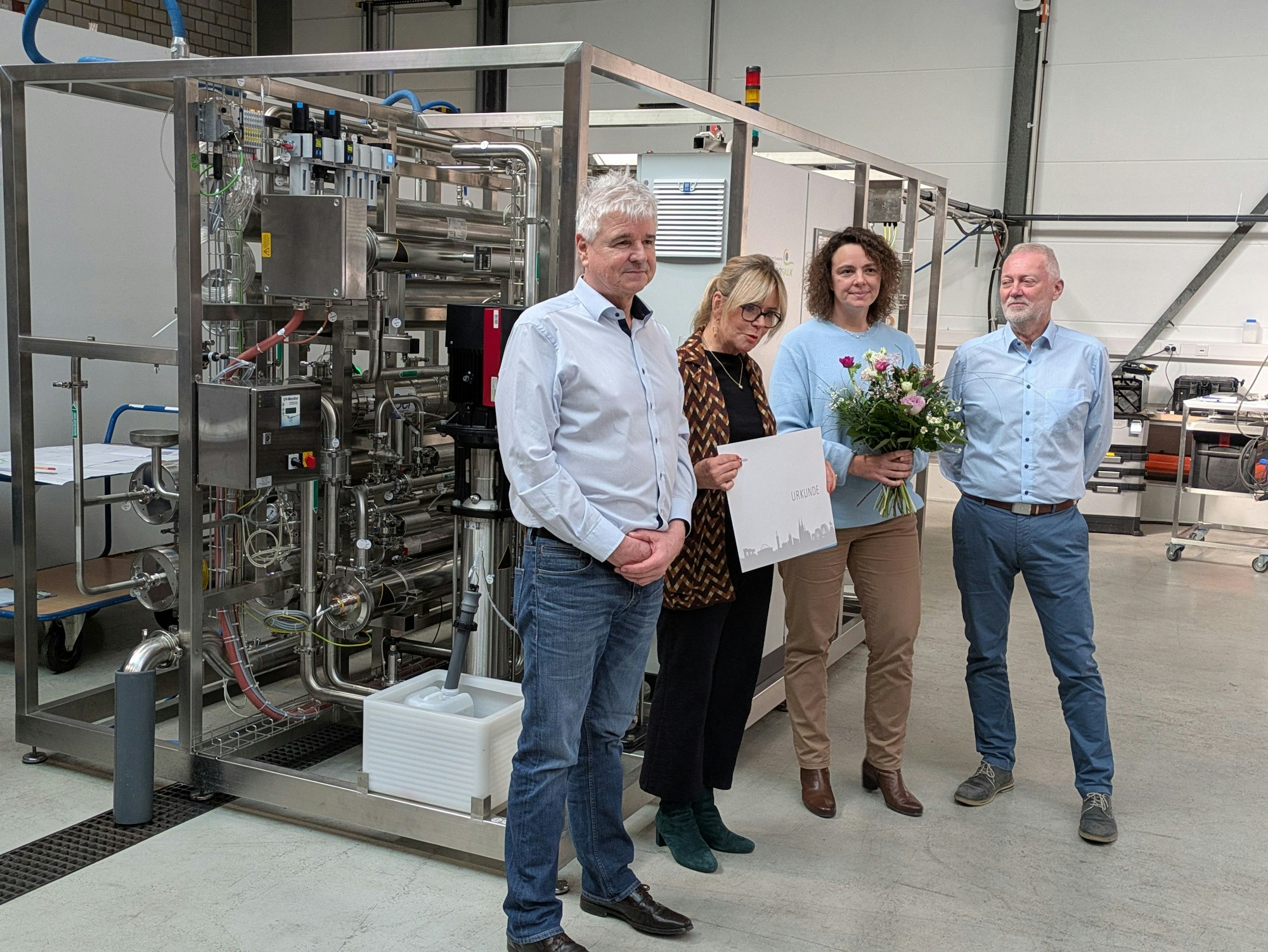 Geschäftsführer Ulrich Träger, seine Schwester Barbara Träger und die Mitgeschäftsführer Eva Bitter und Steffen Kern (v.l.).