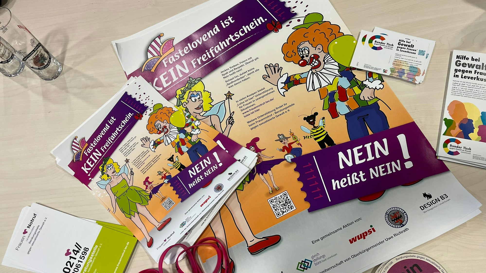 Infomaterial zur Kampagne „Nein heißt Nein“