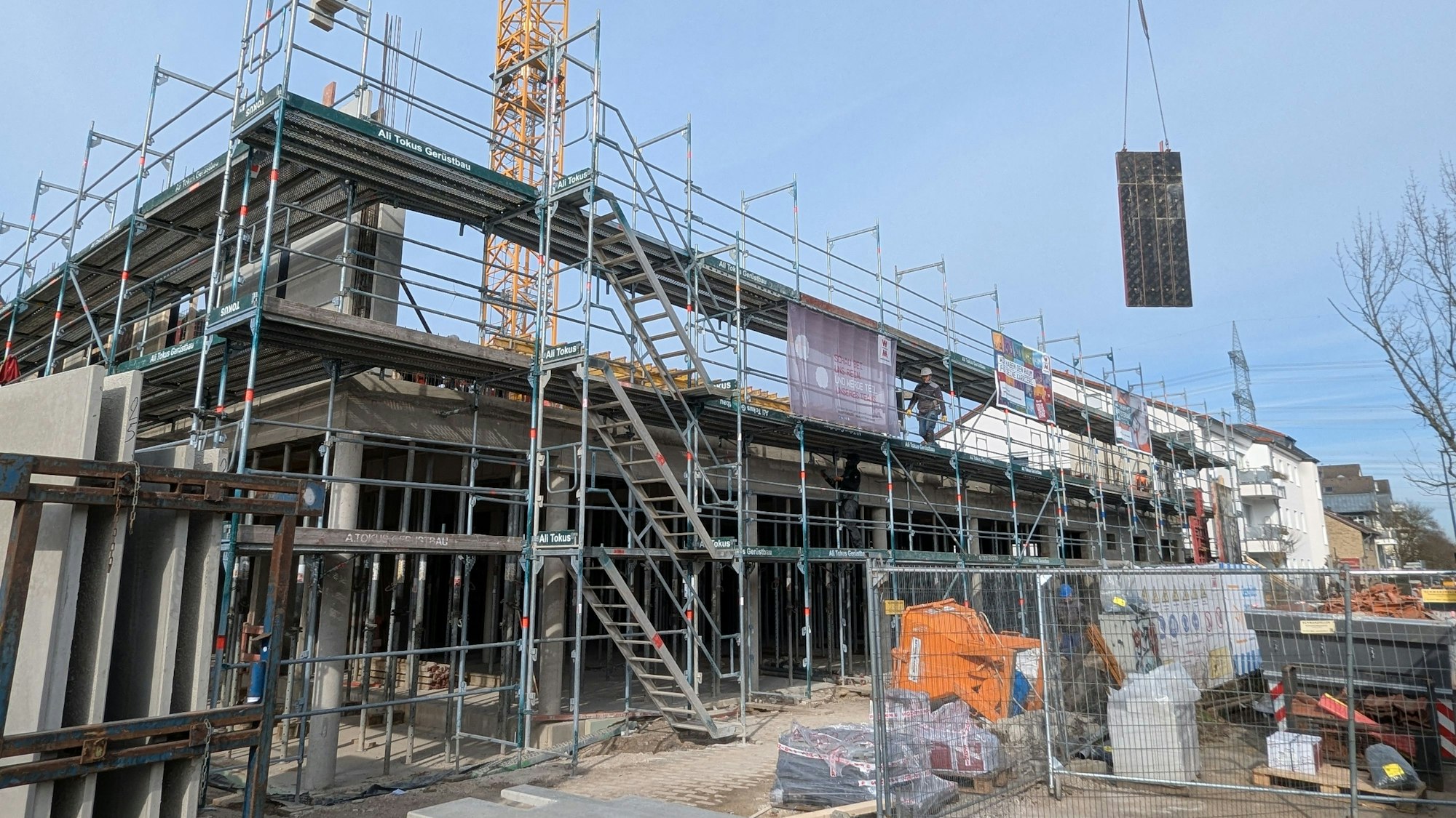 Das Foto zeigt die Baustelle an der Friedrich-Ebert-Realschule.