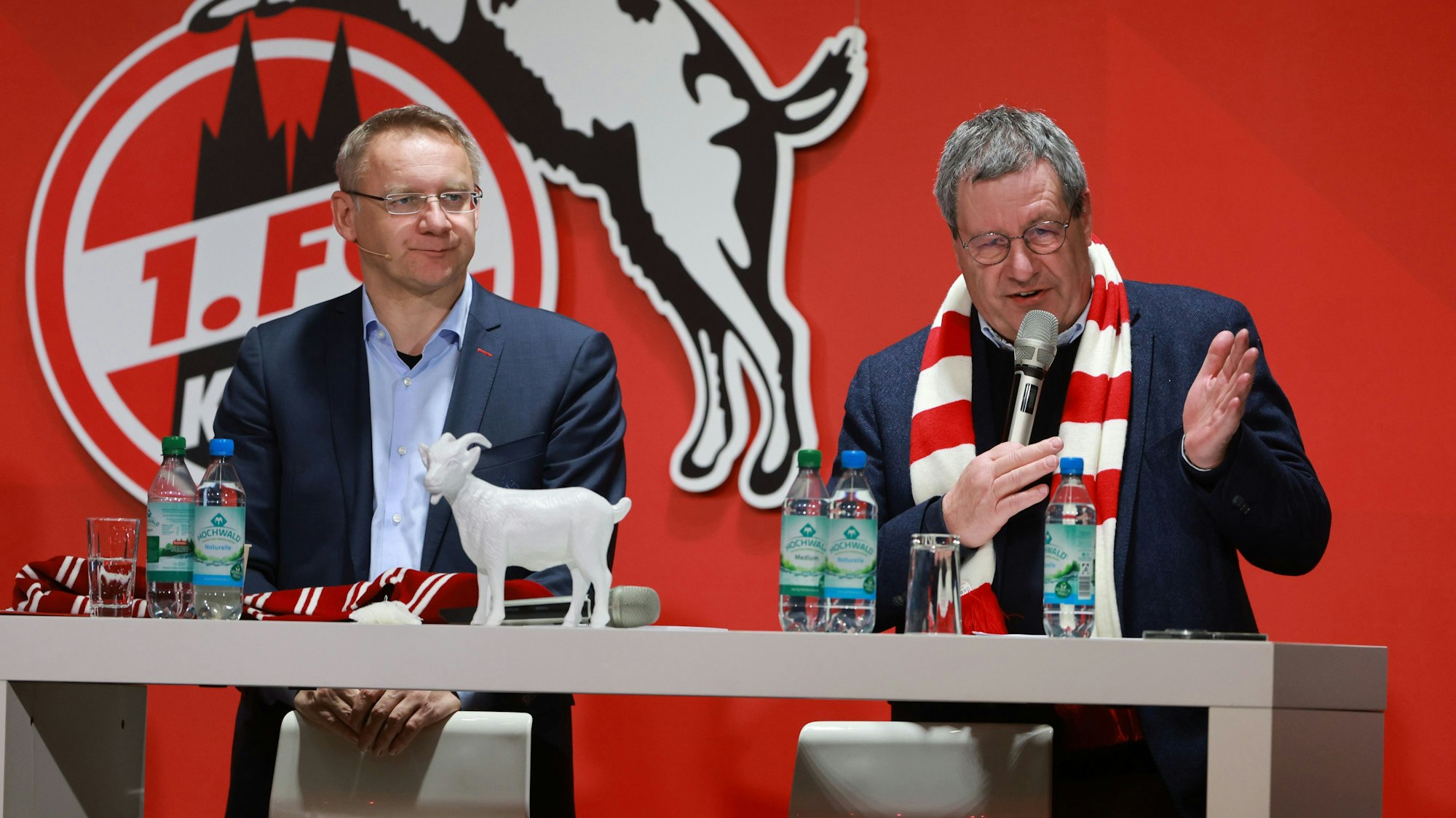 Eckhard Sauren und Werner Wolf beim Mitgliederstammtisch im vergangenen Januar