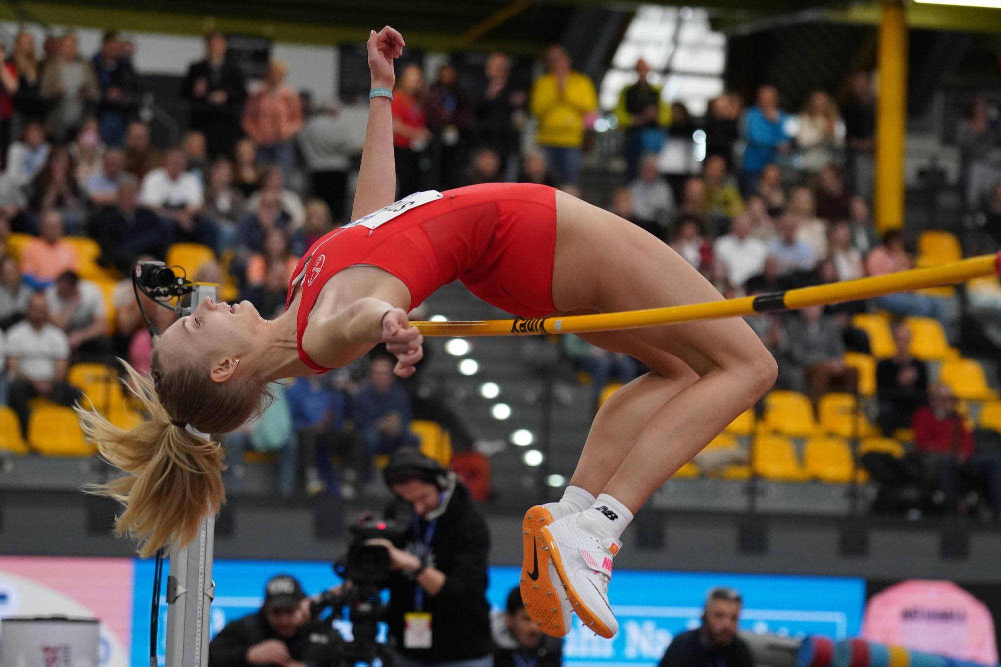 , Leichtathletik, Deutsche Leichtathletik-Hallenmeisterschaften 2025, Hallen DM 2025 , 21-23.02.2025 Helmut -Körnig-Halle Dortmund Hochsprung Bianca Stichling TSV Bayer 04 Leverkusen *** , Athletics, German Indoor Athletics Championships 2025, Indoor DM 2025 , 21 23 02 2025 Helmut Körnig Halle Dortmund High Jump Bianca Stichling TSV Bayer 04 Leverkusen