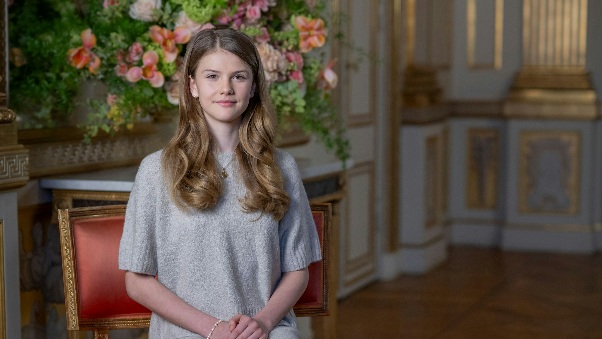 Prinzessin Estelle im Königlichen Palast von Stockholm.