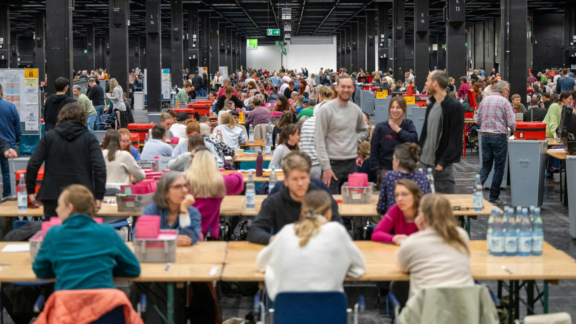 Das Briefwahlzentrum der Stadt Köln in der Kölnmesse.