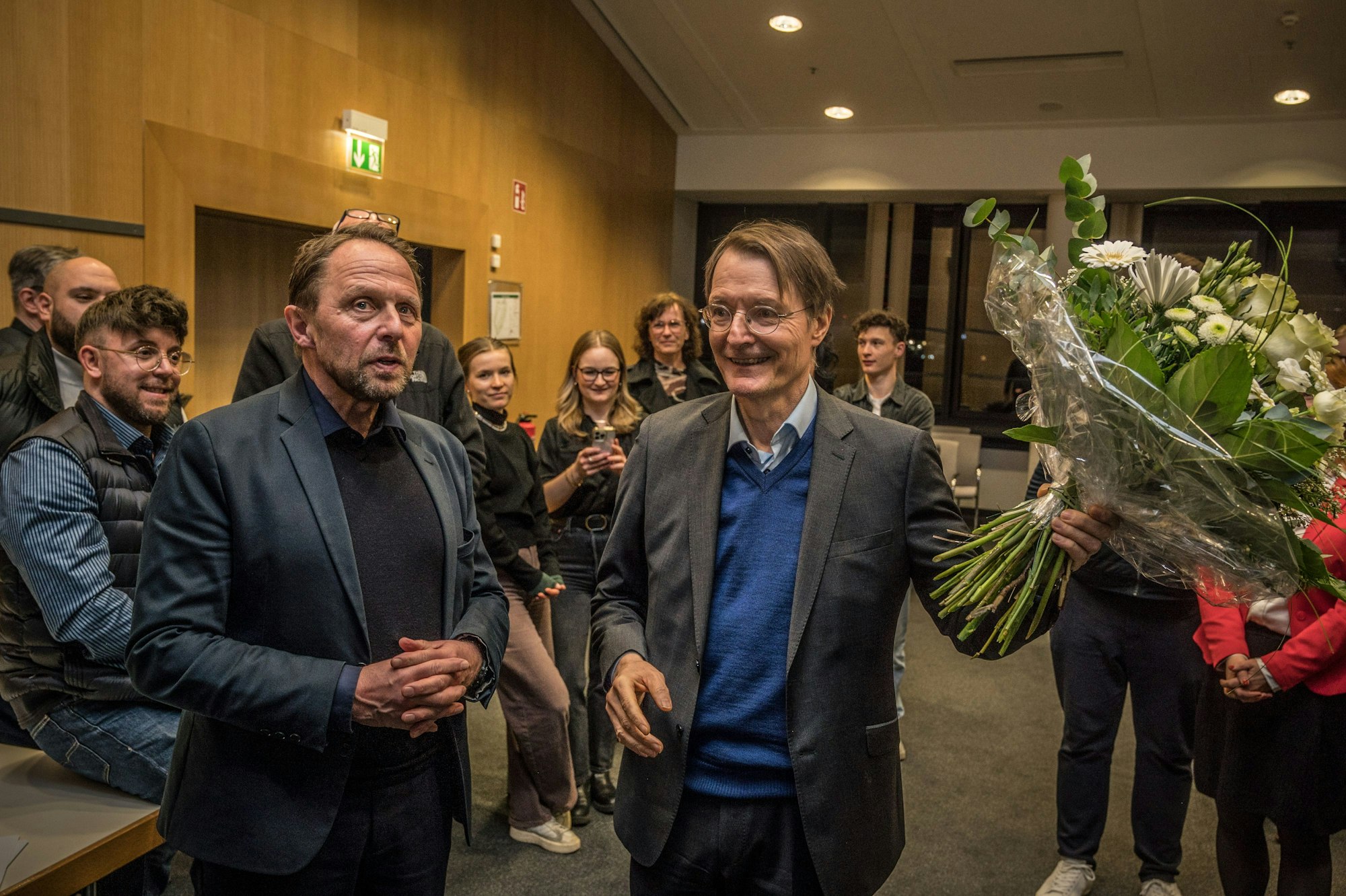 Bundestagswahl 2024 Karl Lauterbach und Siegmar Heß Foto: Ralf Krieger