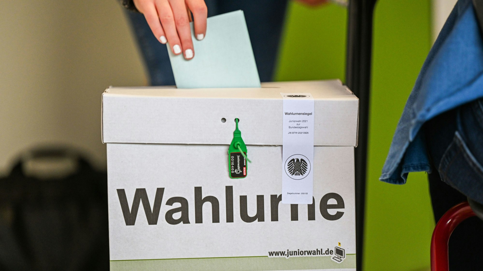 Die Wahlurne der Juniorwahl.