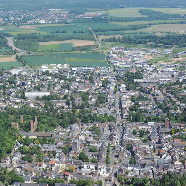 Eine Luftaufnahme des Erftstädter Stadtteils Liblar.