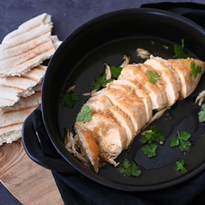 Enthält vier von fünf Geschmacksrichtungen - sauer, bitter, süß und umami: das in den USA so beliebte Honey Garlic Chicken.