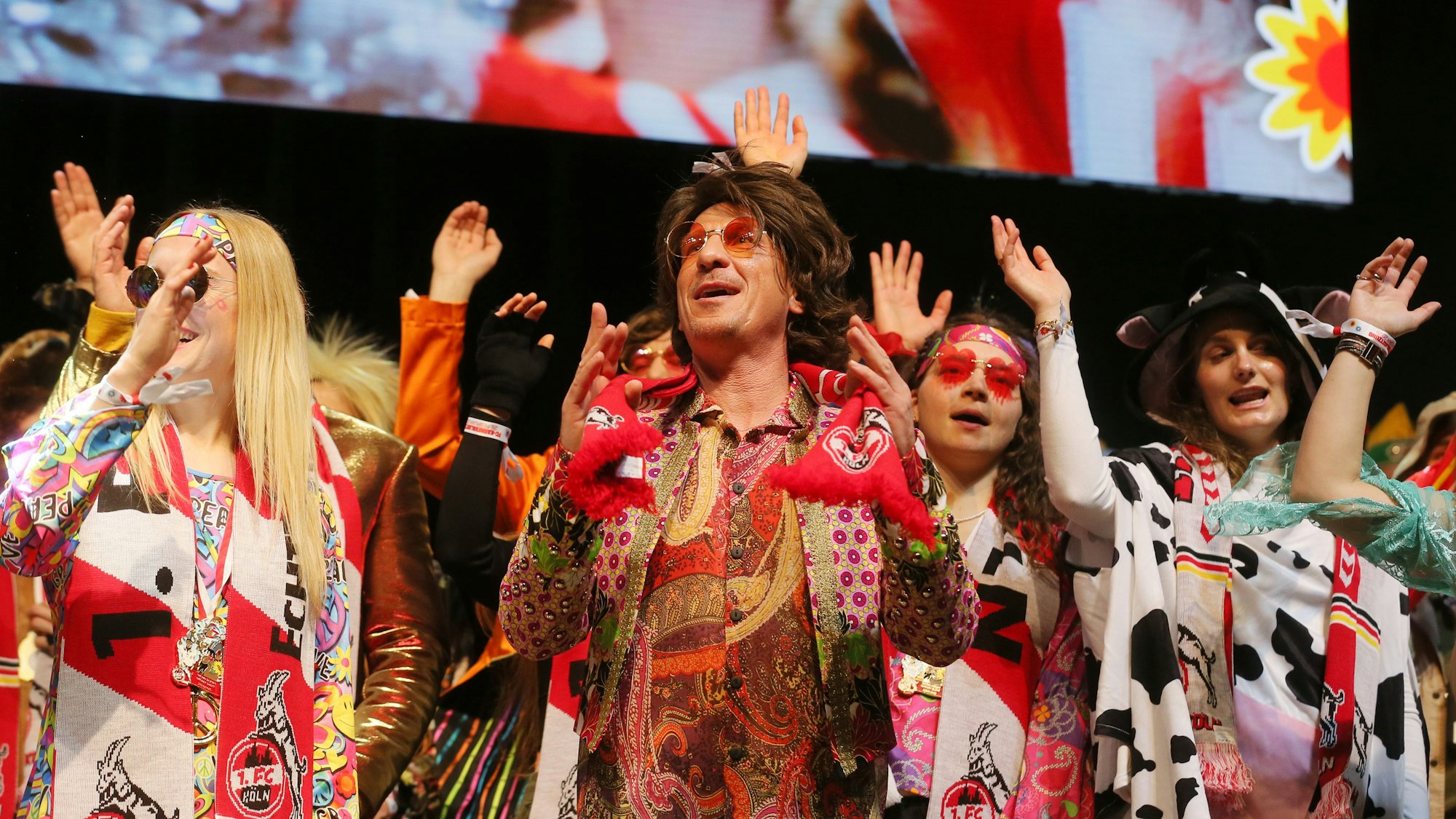 FC-Trainer Gerhard Struber auf der Karnevalssitzung des 1. FC Köln im Maritim Hotel.