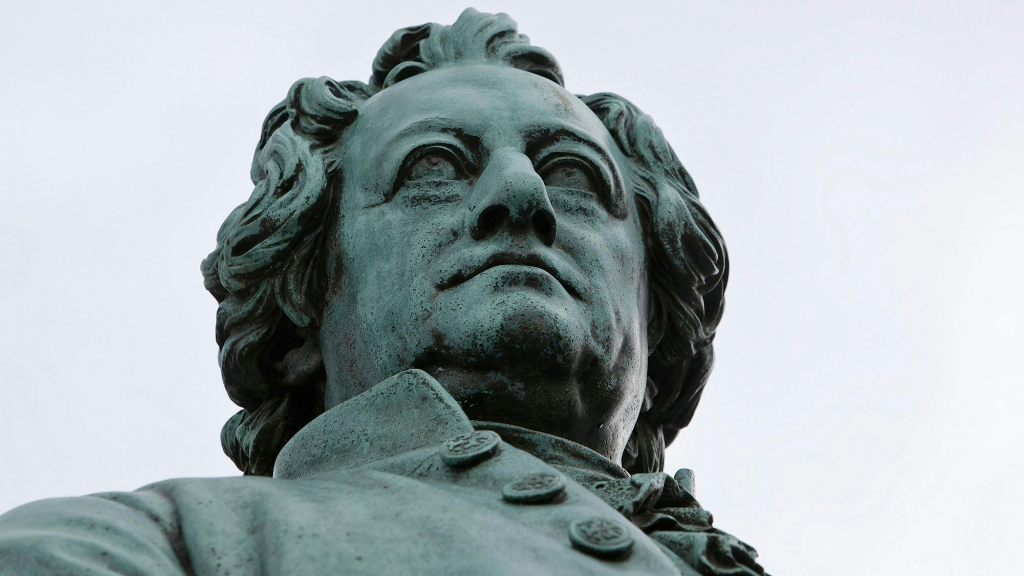Johann Wolfgang von Goethe, Portrait, Doppelstandbild Goethe-Schiller-Denkmal, Bildhauer Ernst Rietschel, Weimar
