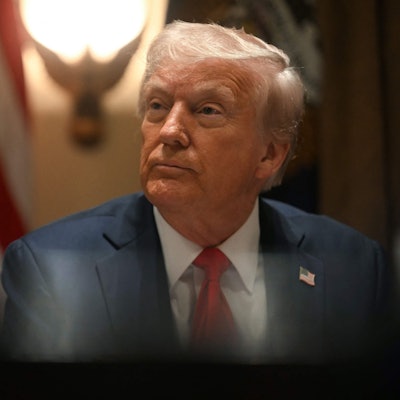 Donald Trump bei einer Kabinettssitzung.