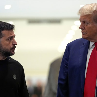 Der US-Präsident Donald Trump trifft Wolodymyr Selenskyj, Präsident der Ukraine.