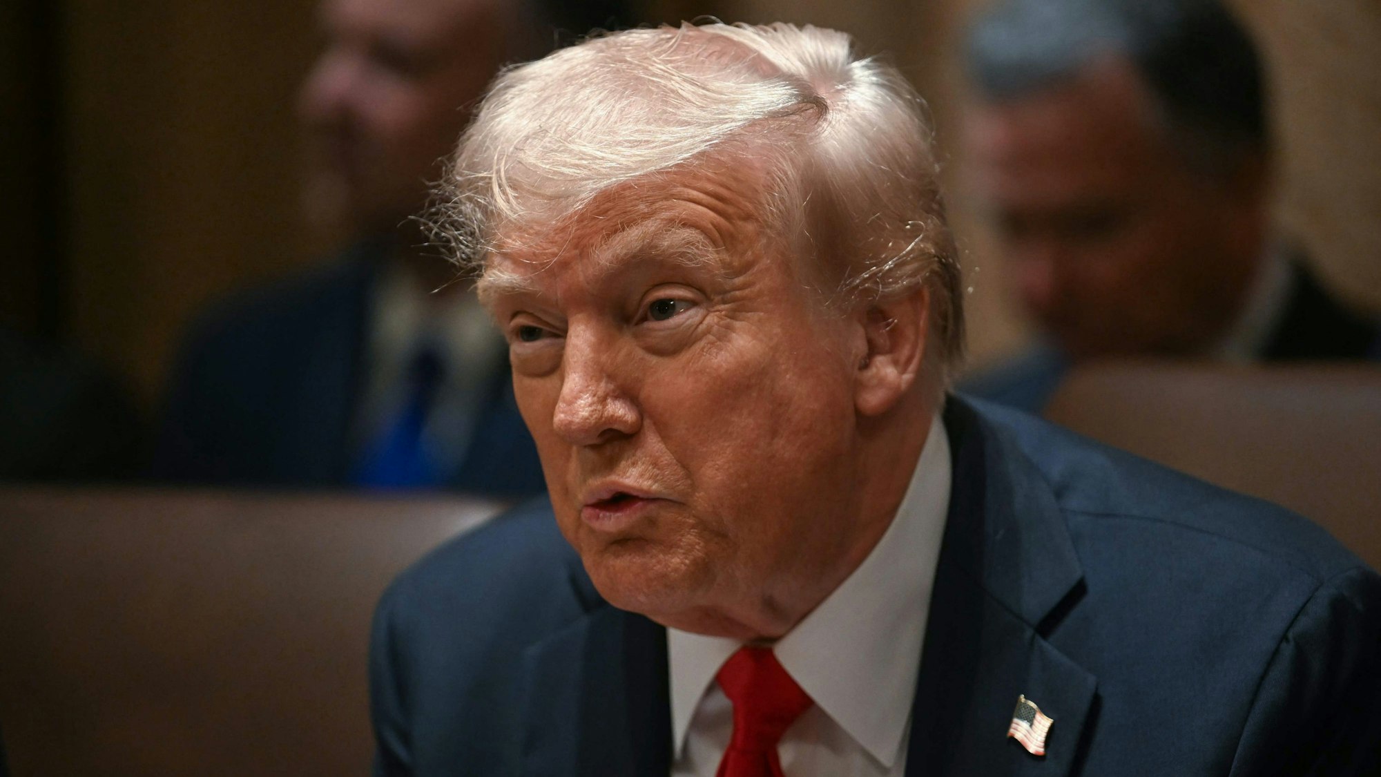 US-Präsident Donald Trump während der Kabinettssitzung im Weißen Haus.