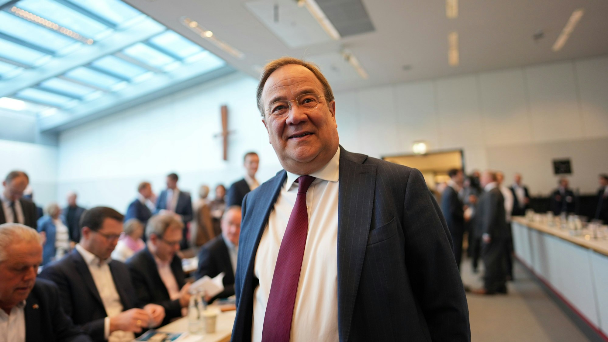 Ex-Ministerpräsident Armin Laschet (CDU) ist bei einer Veranstaltung zu sehen.