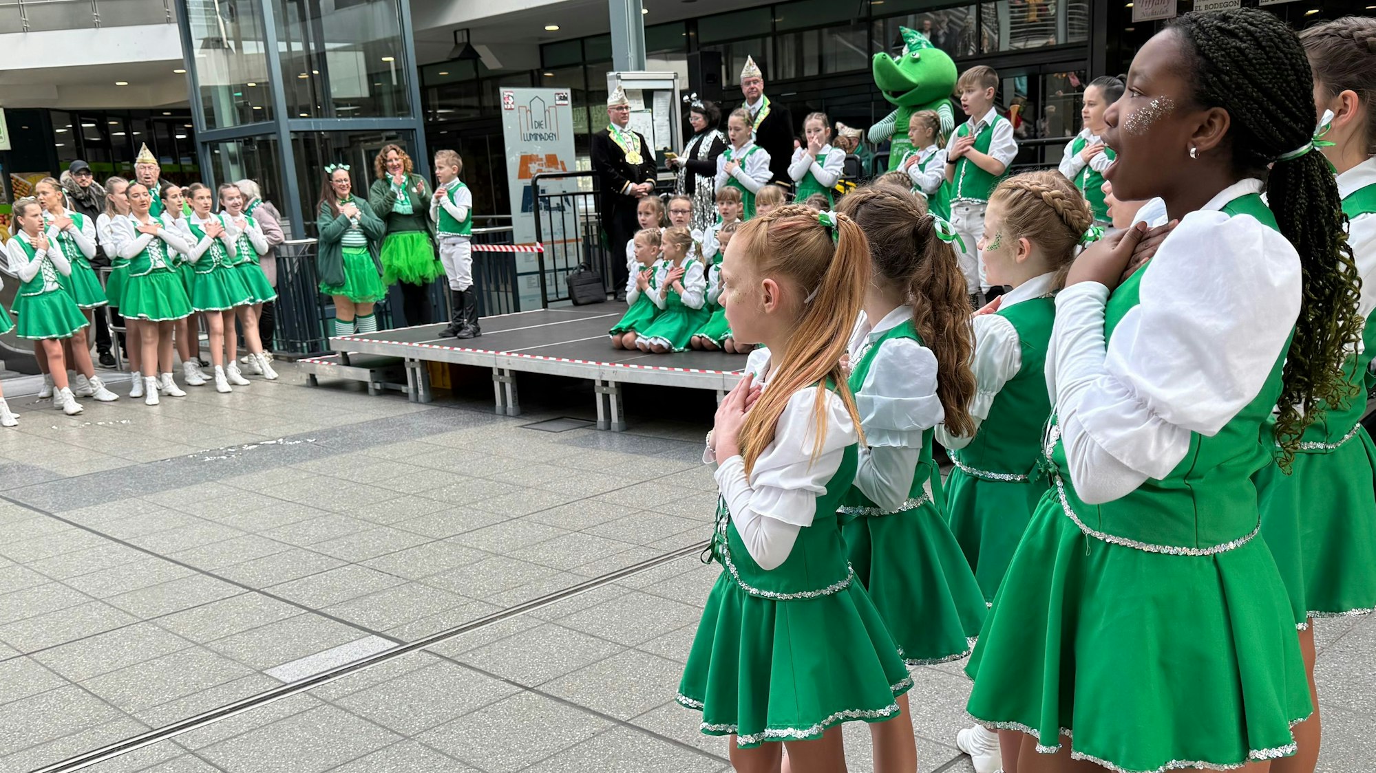 Die Schlebuscher Pänz beehrten den Luminadensturm zum ersten Mal.