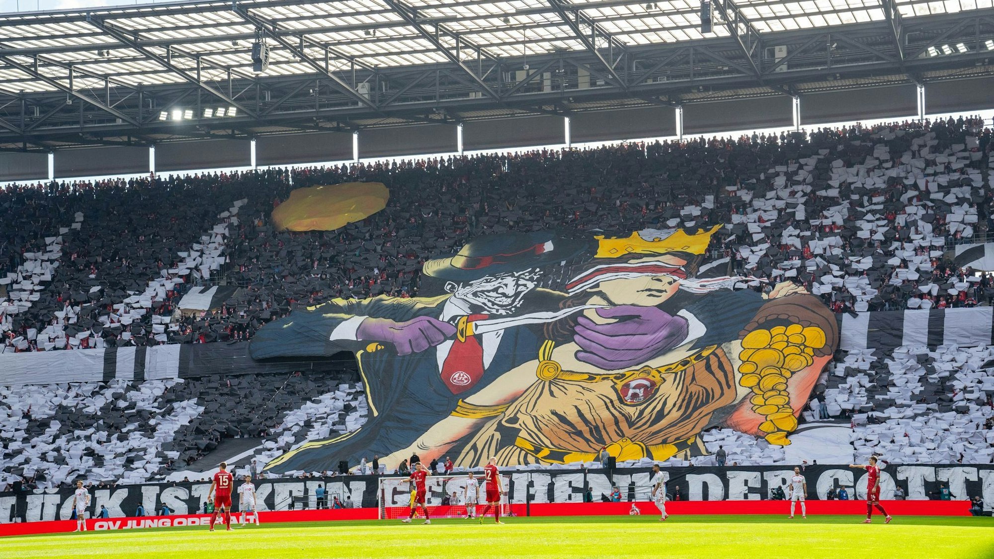 Die umstrittene Choreographie der Kölner Fanszene.