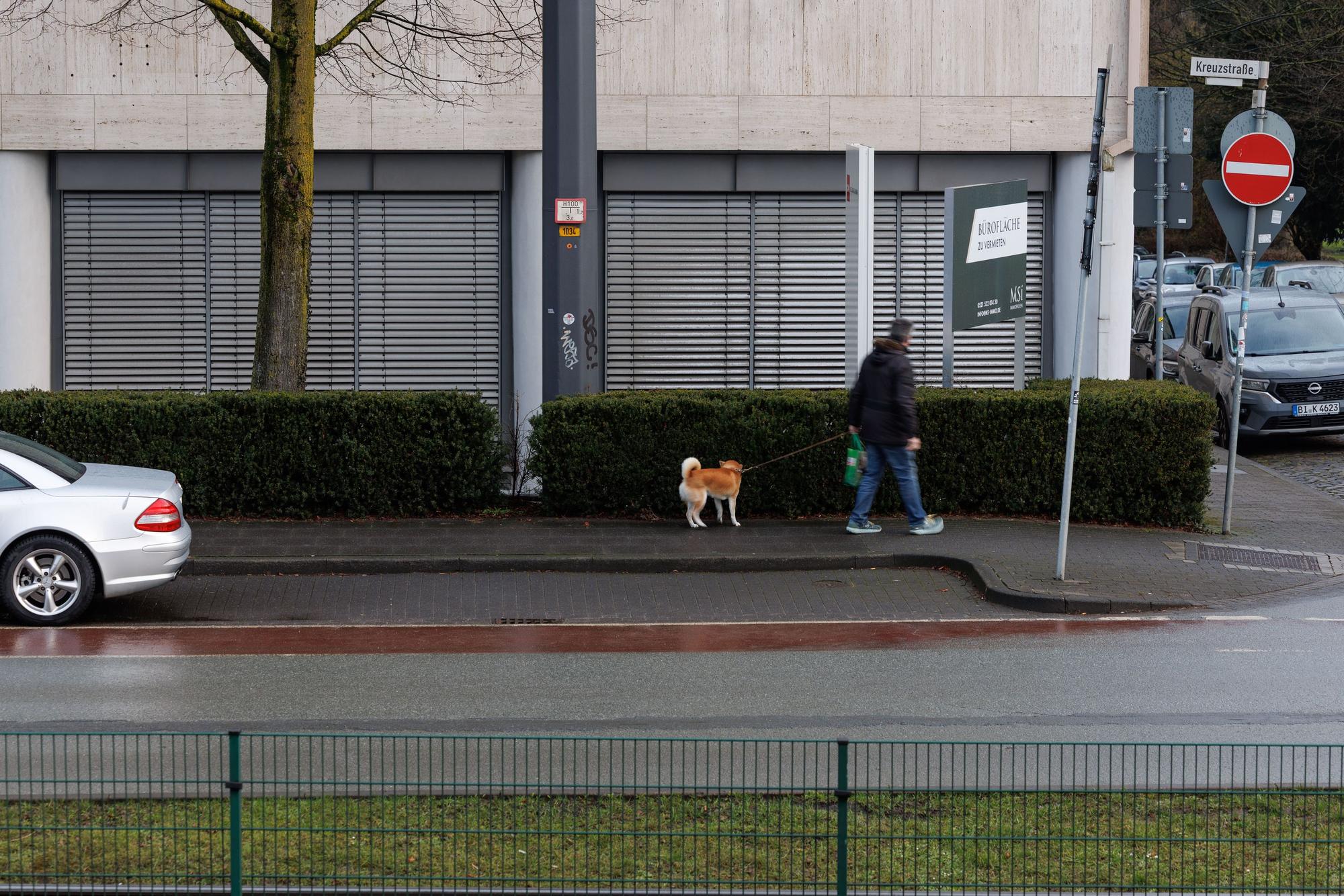 Das Foto zeigt den Tatort in der Nähe des Landgerichts Bielefeld.
