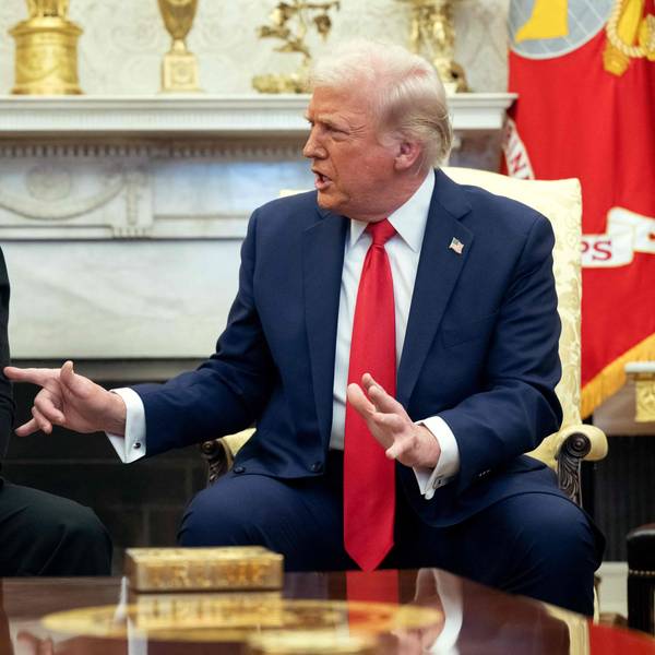 US-Präsident Donald Trump und der ukrainische Präsident Volodymyr Zelensky treffen sich im Oval Office des Weißen Hauses in Washington.