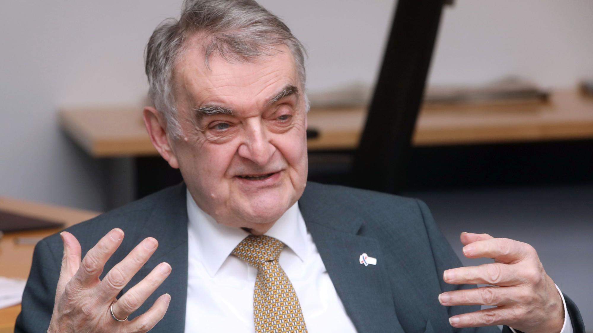 NRW-Innenminister Herbert Reul beim Interview im Neven-Dumont-Haus. F