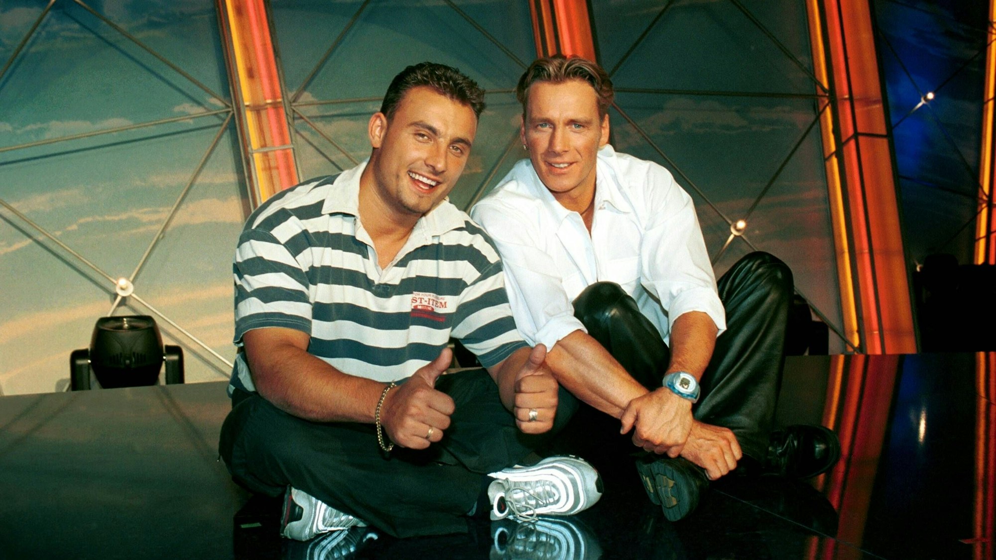 Zlatko und Jürgen nach einem Auftritt im ZDF.