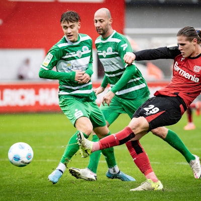 Testspiel Bayer 04 Leverkusen - Rot-Weiß Oberhausen, 05.01.2025 Artem Stepanov Bayer 04 Leverkusen, 29 Testspiel Bayer 04 Leverkusen - Rot-Weiß Oberhausen am 05.01.2025 im Ulrich Haberland Stadion in Leverkusen. DIE DFL-VORSCHRIFTEN VERBIETEN JEDE VERWENDUNG VON FOTOS ALS BILDSEQUENZEN UND/ODER QUASI-VIDEO. *** Test match Bayer 04 Leverkusen Rot Weiß Oberhausen, 05 01 2025 Artem Stepanov Bayer 04 Leverkusen, 29 Test match Bayer 04 Leverkusen Rot Weiß Oberhausen on 05 01 2025 at the Ulrich Haberland Stadium in Leverkusen THE DFL REGULATIONS PROHIBIT ANY USE OF PHOTOS AS IMAGE SEQUENCES AND OR QUASI VIDEO Copyright: xBEAUTIFULxSPORTS/AxelxKohringx