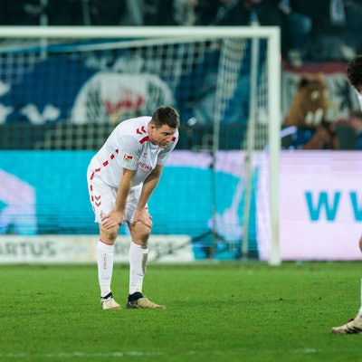 2. Fussball Bundesliga, Karlsruher SC - 1. FC Köln 01.03.2025 Dominique Heintz 1. FC Köln, 3, Eric Martel 1. FC Köln, 6 frustriert nach Abpfiff 2. Fussball Bundesliga, Karlsruher SC - 1. FC Köln, Karlsruhe, BBBank Wildpark am 01.03.2025 DFL REGULATIONS PROHIBIT ANY USE OF PHOTOGRAPHS AS IMAGE SEQUENCES AND/OR QUASI-VIDEO. *** 2 Soccer Bundesliga, Karlsruher SC 1 FC Köln 01 03 2025 Dominique Heintz 1 FC Köln, 3 , Eric Martel 1 FC Köln, 6 frustrated after final whistle 2 Soccer Bundesliga, Karlsruher SC 1 FC Köln, Karlsruhe, BBBank Wildpark on 01 03 2025 DFL REGULATIONS PROHIBIT ANY USE OF PHOTOGRAPHS AS IMAGE SEQUENCES AND OR QUASI VIDEO Copyright: xBEAUTIFULxSPORTS/Wunderlx