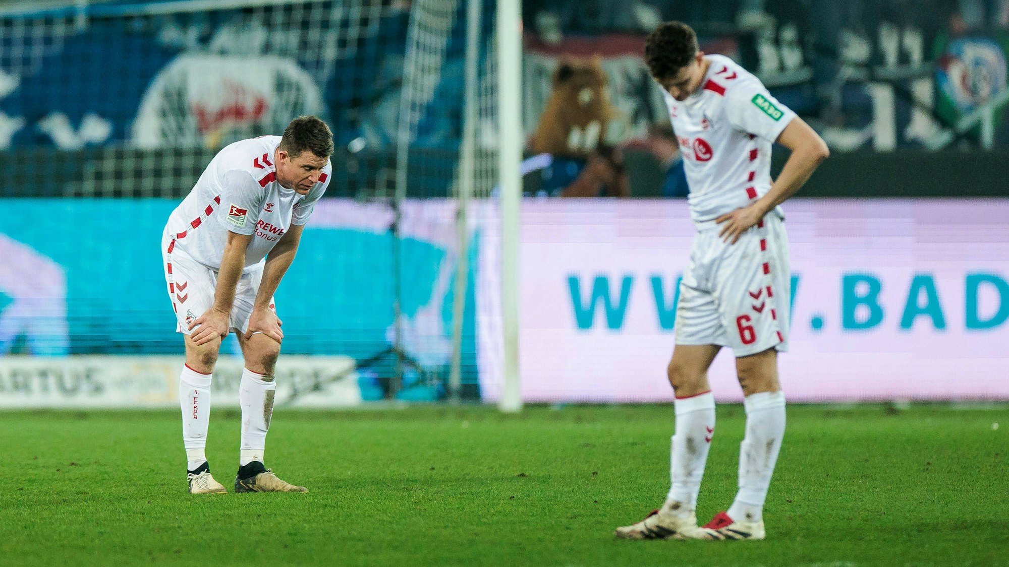 2. Fussball Bundesliga, Karlsruher SC - 1. FC Köln 01.03.2025 Dominique Heintz 1. FC Köln, 3, Eric Martel 1. FC Köln, 6 frustriert nach Abpfiff 2. Fussball Bundesliga, Karlsruher SC - 1. FC Köln, Karlsruhe, BBBank Wildpark am 01.03.2025 DFL REGULATIONS PROHIBIT ANY USE OF PHOTOGRAPHS AS IMAGE SEQUENCES AND/OR QUASI-VIDEO. *** 2 Soccer Bundesliga, Karlsruher SC 1 FC Köln 01 03 2025 Dominique Heintz 1 FC Köln, 3 , Eric Martel 1 FC Köln, 6 frustrated after final whistle 2 Soccer Bundesliga, Karlsruher SC 1 FC Köln, Karlsruhe, BBBank Wildpark on 01 03 2025 DFL REGULATIONS PROHIBIT ANY USE OF PHOTOGRAPHS AS IMAGE SEQUENCES AND OR QUASI VIDEO Copyright: xBEAUTIFULxSPORTS/Wunderlx