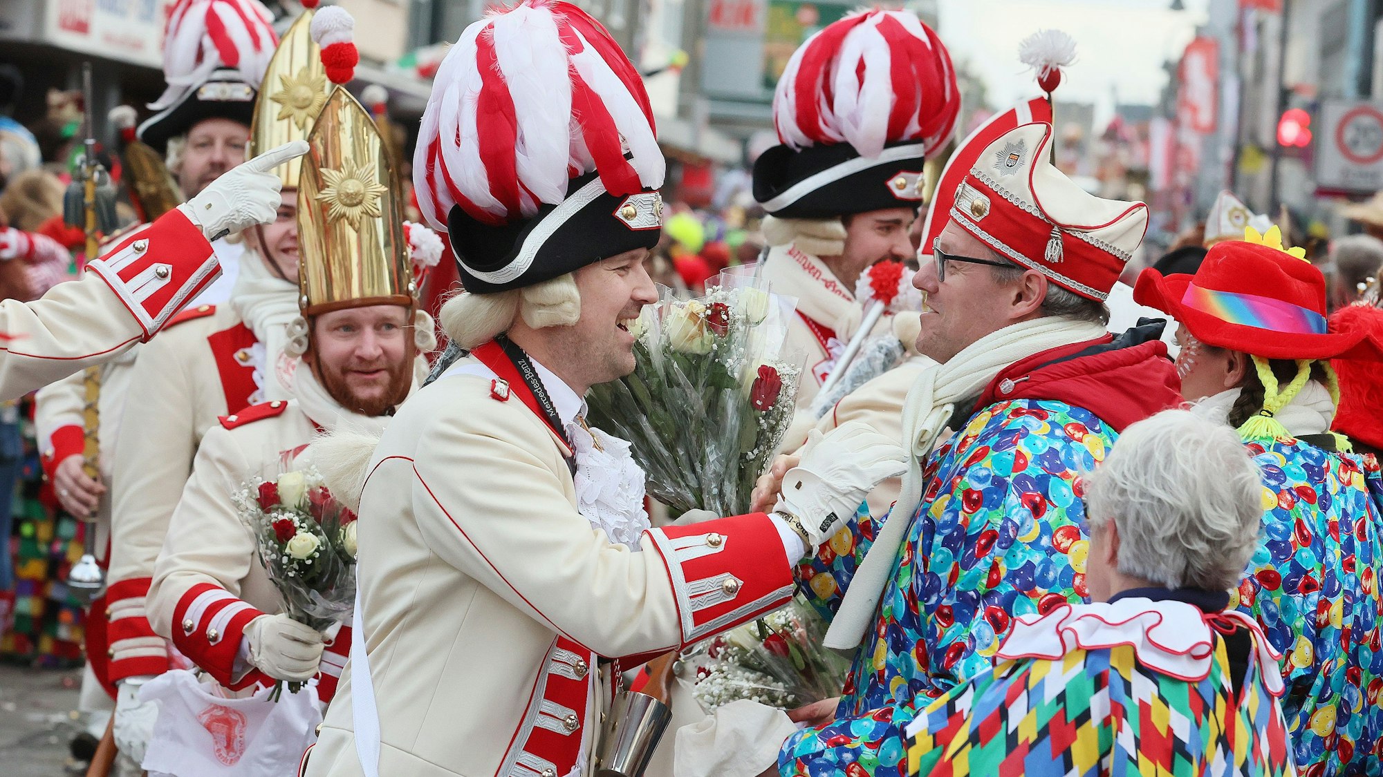 Prinzengarde auf der Severinstraße