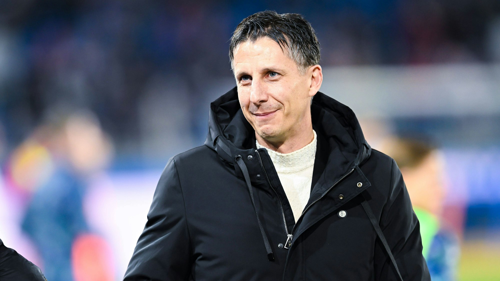 FC-Geschäftsführer Christian Keller am Samstagabend in Karlsruhe