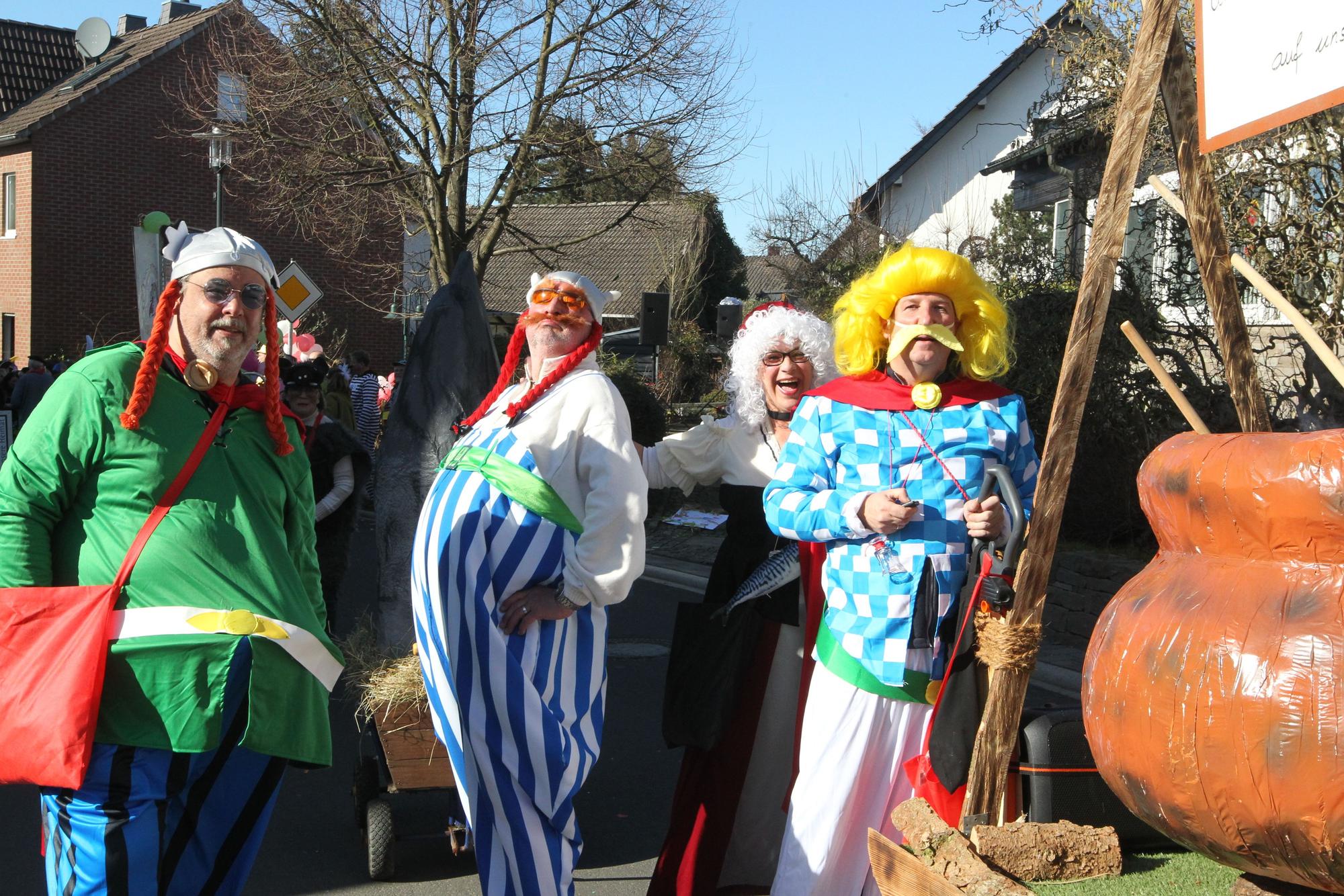 Die Schreckenberger kamen als kleines gallisches Dorf daher und hatten alle Charaktere aus „Asterix“ dabei.