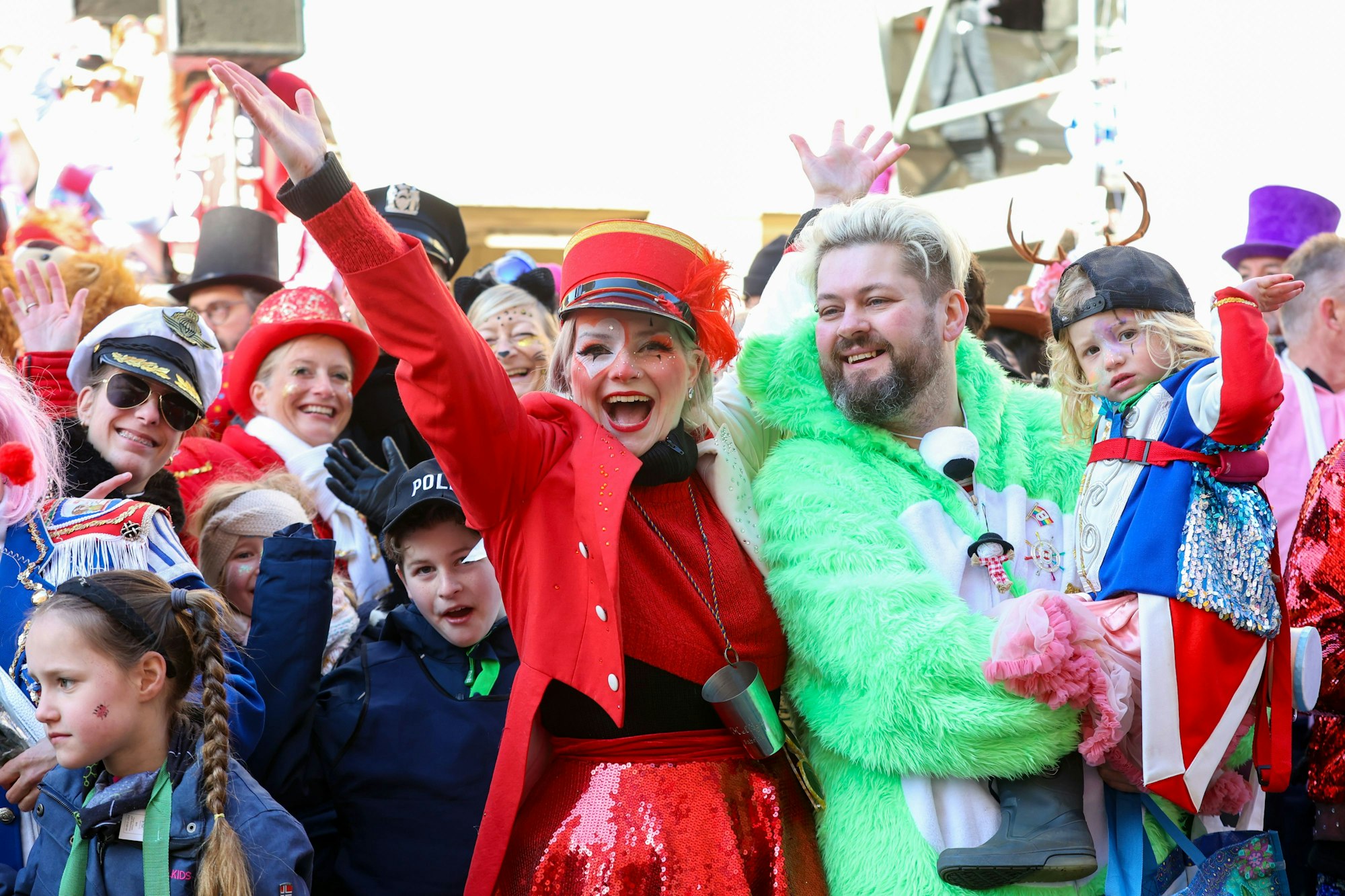 Gute Laune beim Rosenmontagszug