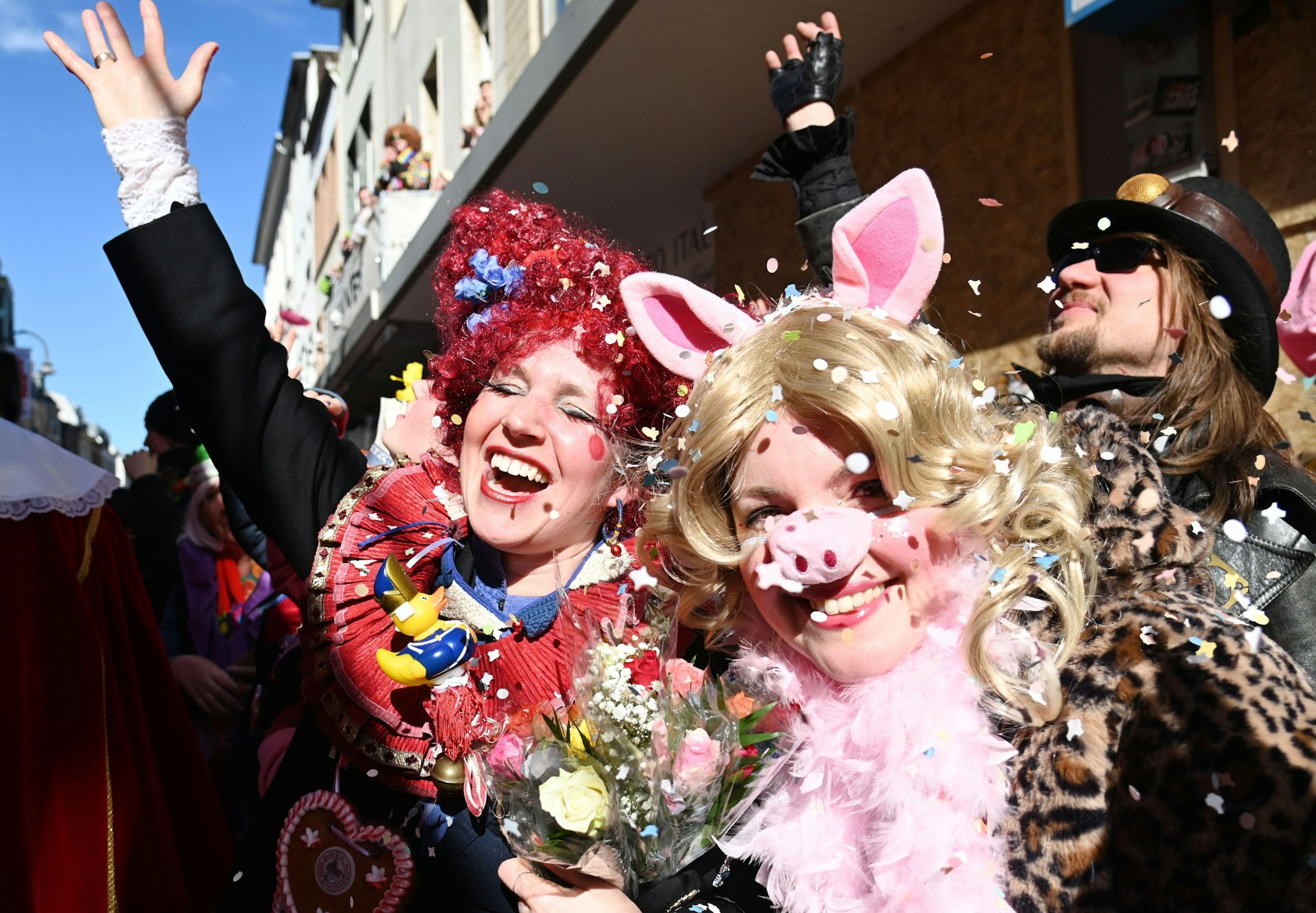 03.03.2025 Köln. Rosenmontag. Rosenmontagszug auf der Severinstraße. Foto: Alexander Schwaiger