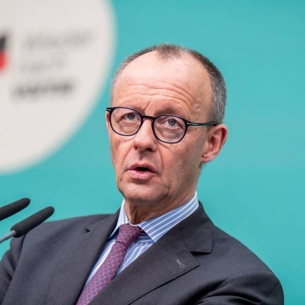 Auf dem Bild zu sehen ist der CDU-Vorsitzende und designierte Bundeskanzler Friedrich Merz