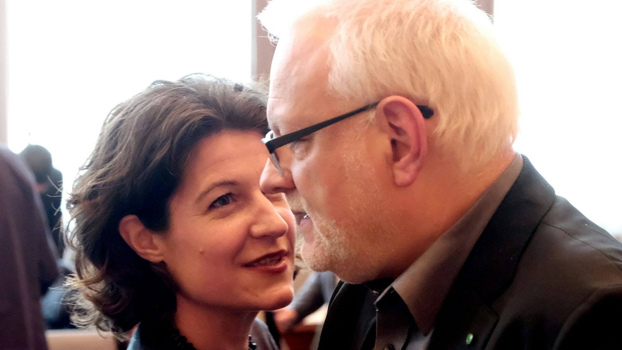 Bild aus 2018: Der damalige Grünen-Fraktionsgeschäftsführer Jörg Frank und Fraktionschefin Kirsten Jahn.