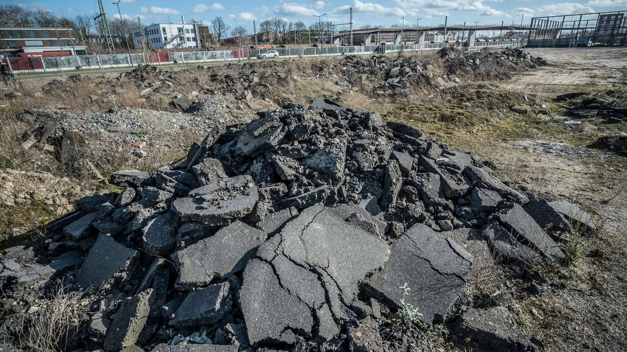 Abfälle in der Bahnstadt-West zwischen Europaallee und Bahnallee.