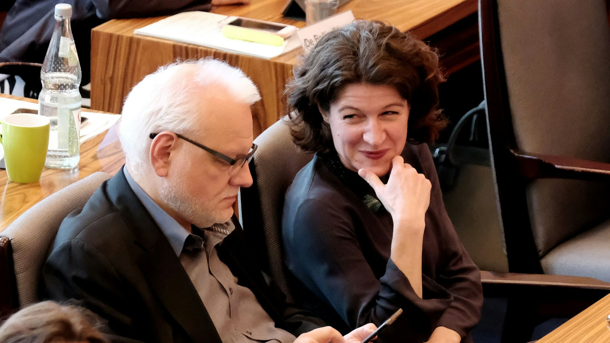 Lange ist es her: Die damalige Grünen-Fraktionschefin Kirsten Jahn und der damalige Grünen-Fraktionsgeschäftsführer Jörg Frank.