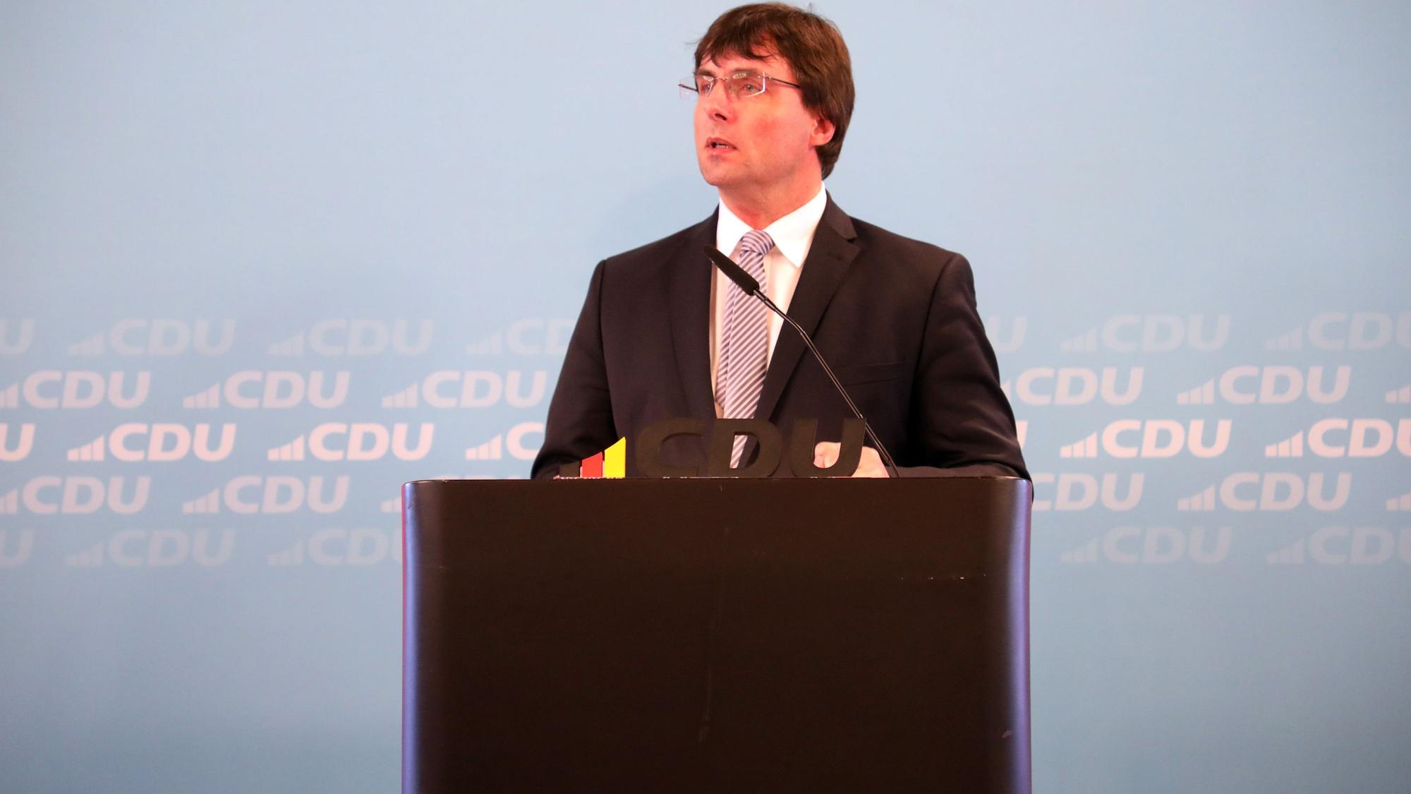 NRW-Finanzminister Dr. Marcus Optendrenk bei seiner Rede