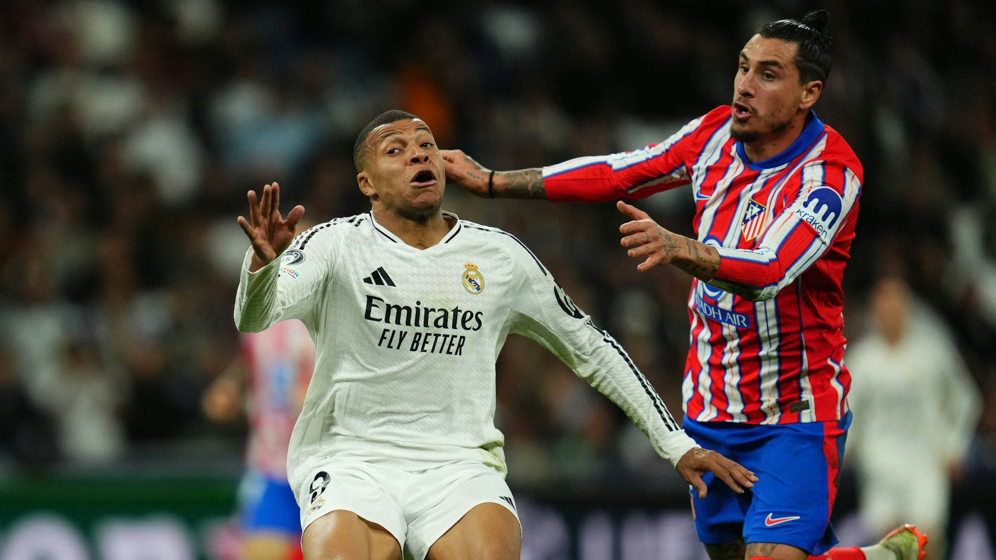 Im Madrid-Derby wollte keine Aktion so recht gelingen: Der französische Superstar Kilian Mbappé legte in der Champions League gegen Atlético einen bedenklichen Auftritt hin.