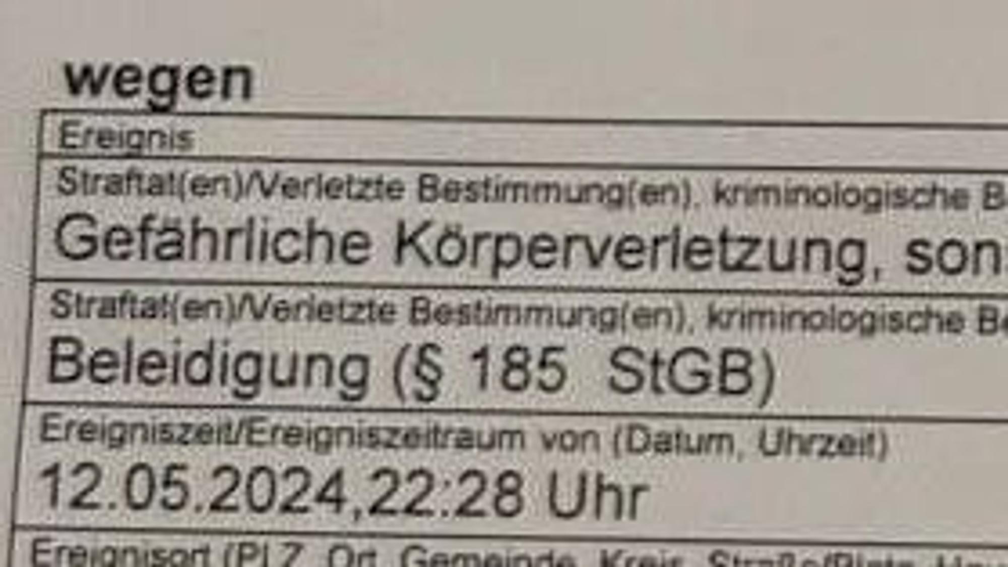 Vera Anselm wurde zusammengeschlagen - Anzeige wegen gefährlicher Körperverletzung