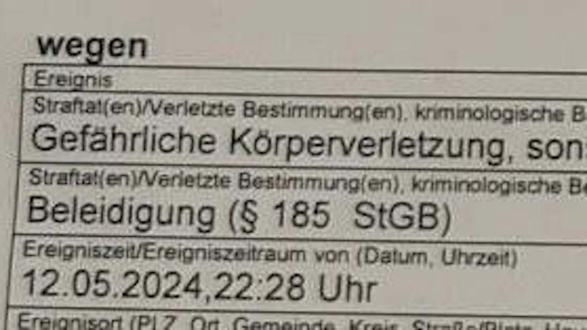 Vera Anselm wurde zusammengeschlagen - Anzeige wegen gefährlicher Körperverletzung