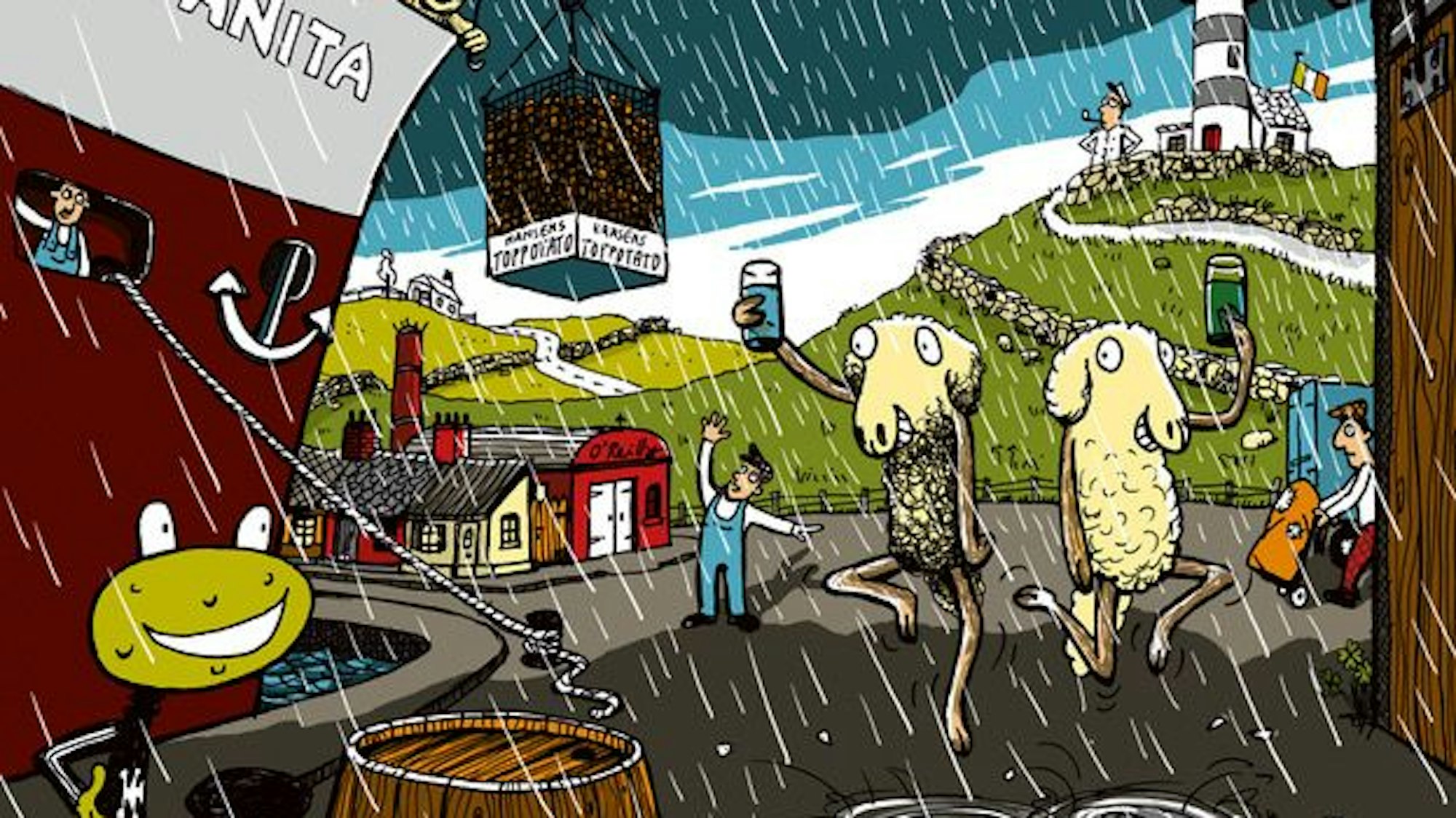 Szene aus „Kuno Knallfrosch rockt Europa“