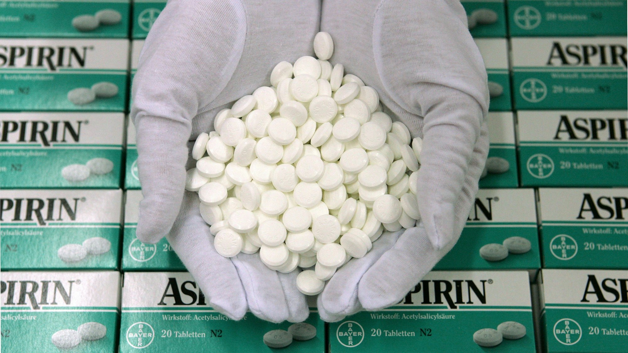 Aspirin-Tabletten sind zu sehen.