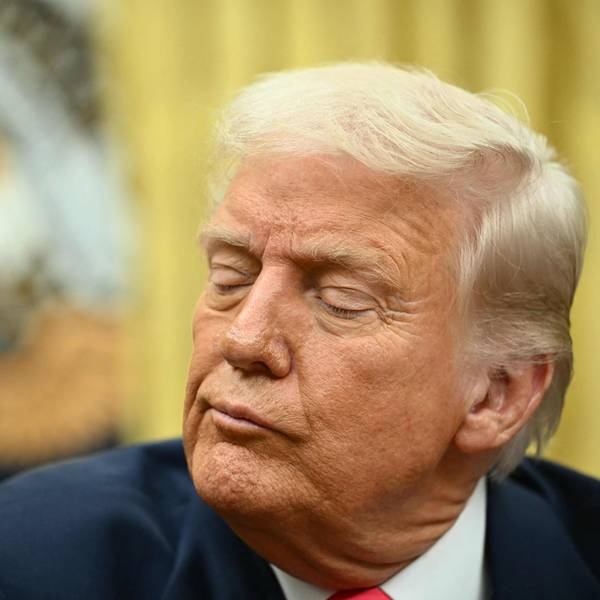 TOPSHOT - US President Donald Trump speaks after signing executive orders in the Oval Office of the White House in Washington, DC on March 6, 2025. (Photo by Mandel NGAN / AFP)